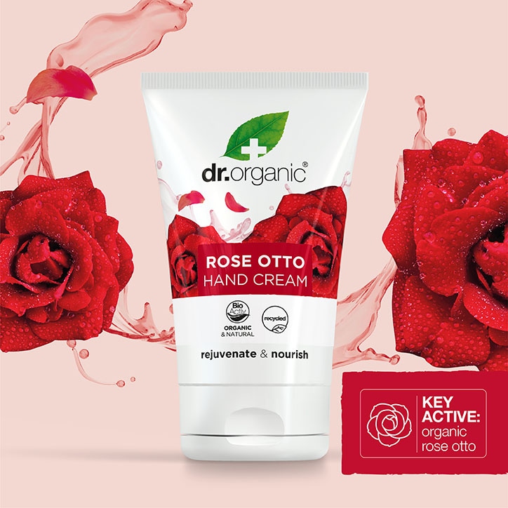Dr Organic Rose Otto Hand & Nail Cream 125ml-5