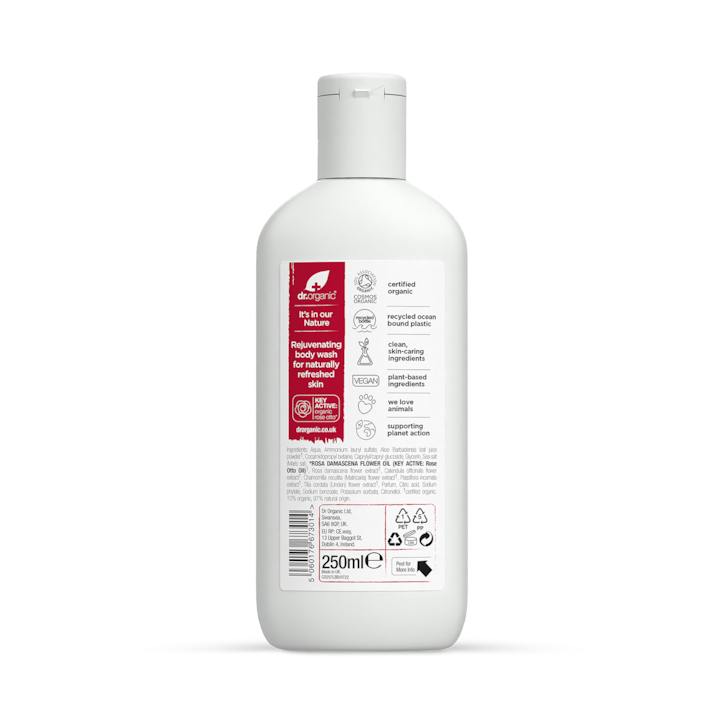 Dr Organic Rose Otto Body Wash 250ml image 2