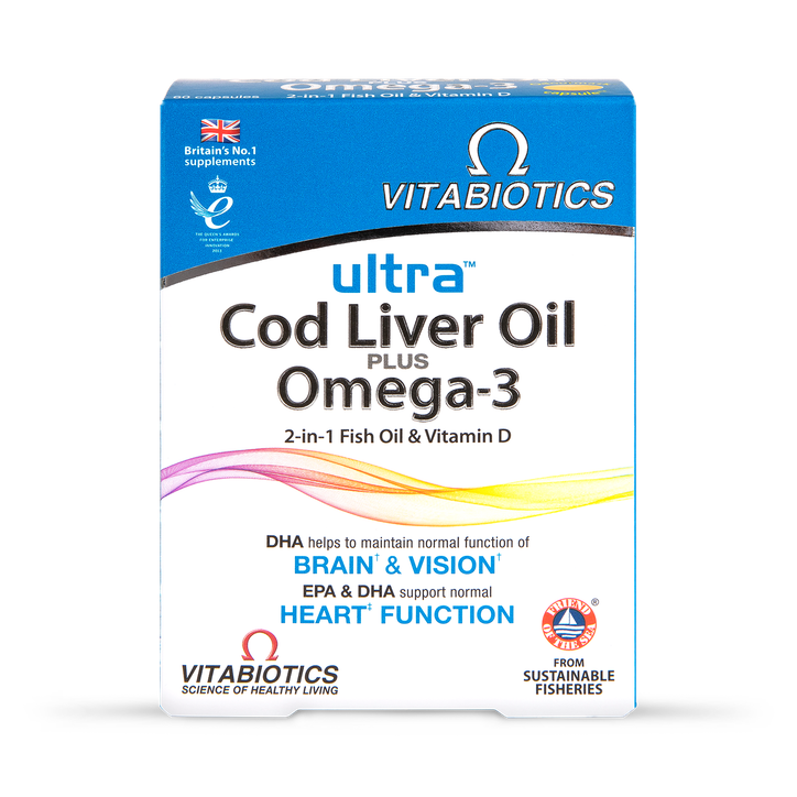 Vitabiotics Ultra Cod Liver Oil 60 Capsules image 1