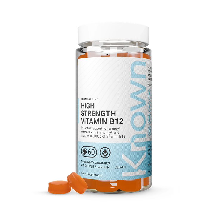 Known Nutrition High Strength Vitamin B12 500mcg Pineapple Flavour 60 Gummies