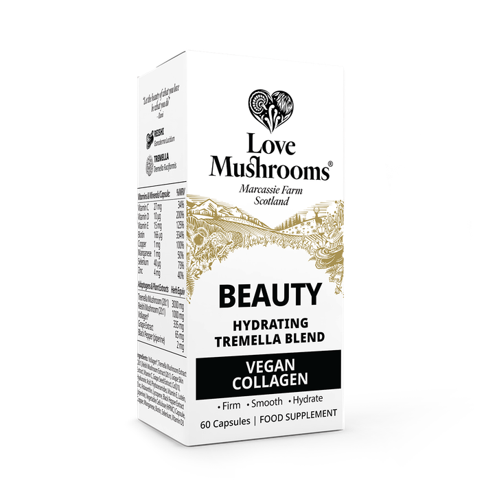 LOVE MUSHROOMS VEGAN COLLAGEN BEAUTY 4000MG 60 CAPSULES