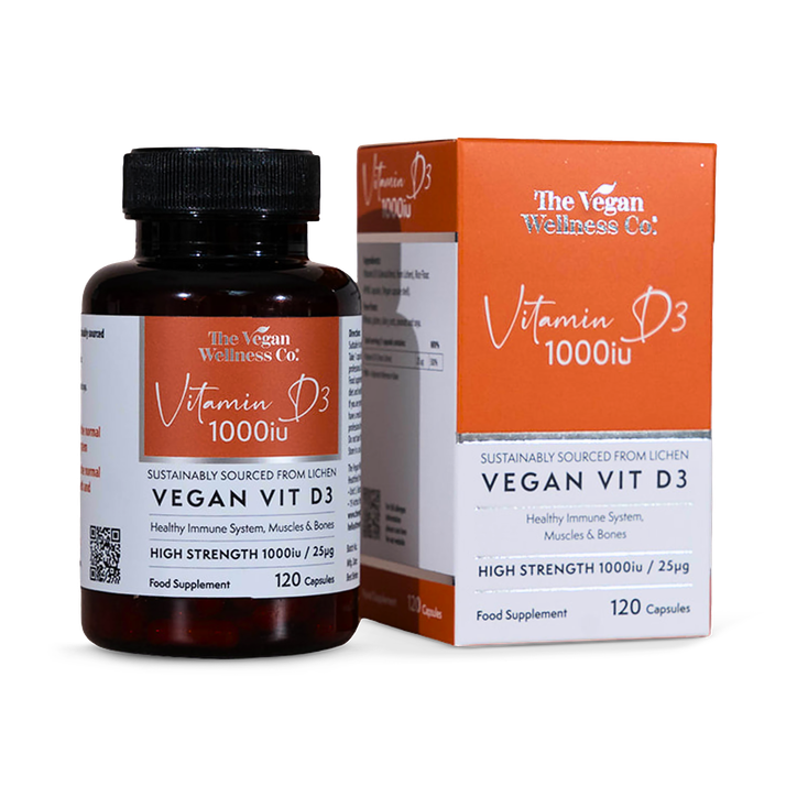 The Vegan Wellness Co. Vegan Vitamin D3 1000iu 120 Capsules