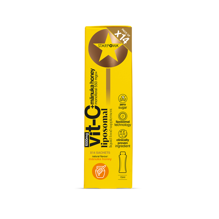 Starpowa Vit-C Liquid Liposomal 1000Mg Manuka Honey 550 Mgo 14 Sachets