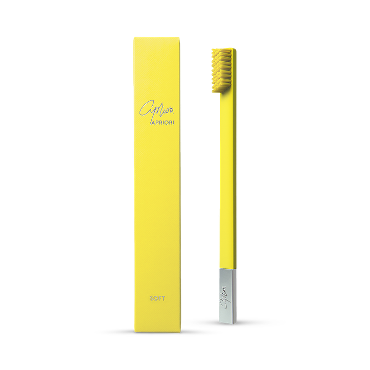 APRIORI Sunflower Yellow Silver Soft Toothbrush