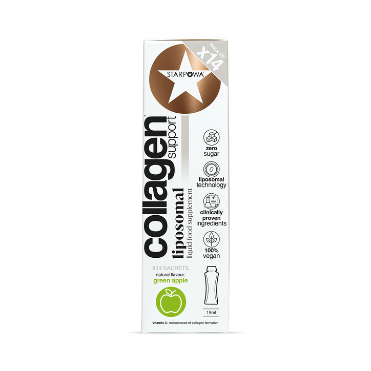 Starpowa Green Vegan Collagen Liquid Liposomal Apple 14 Sachets