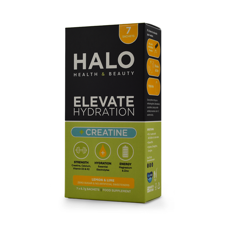 Halo Health and Beauty Limited ELEVATE Hydration +Creatine Electrolytes Lemon & Lime x7 Sachets