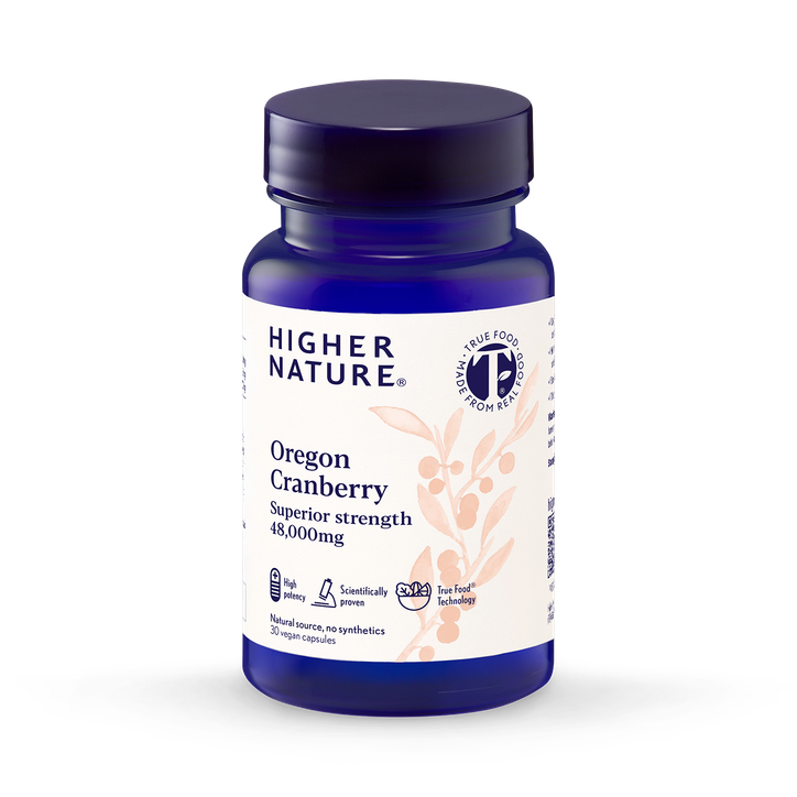 Higher Nature True Food® Oregon Cranberry - Cranberex® - 48,000mg Equivalent - 30 Vegan Capsules