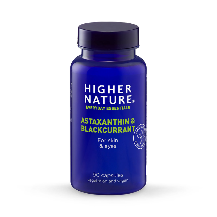 Higher Nature Astaxanthin & Blackcurrant - With AstaSuper® - 90 Vegan  Capsules - 45 Servings