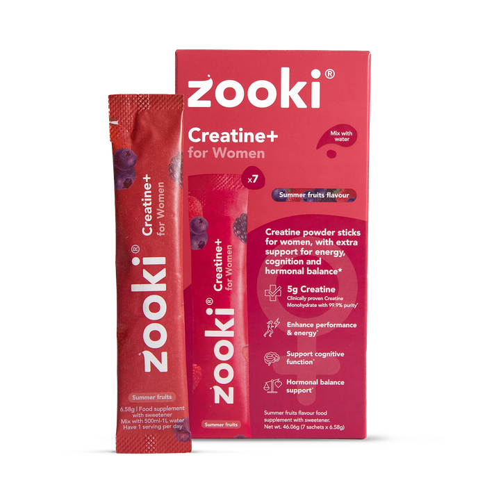 Zooki Creatine+ For Women Powder Summer Fruits Flavour 7 Sachets
