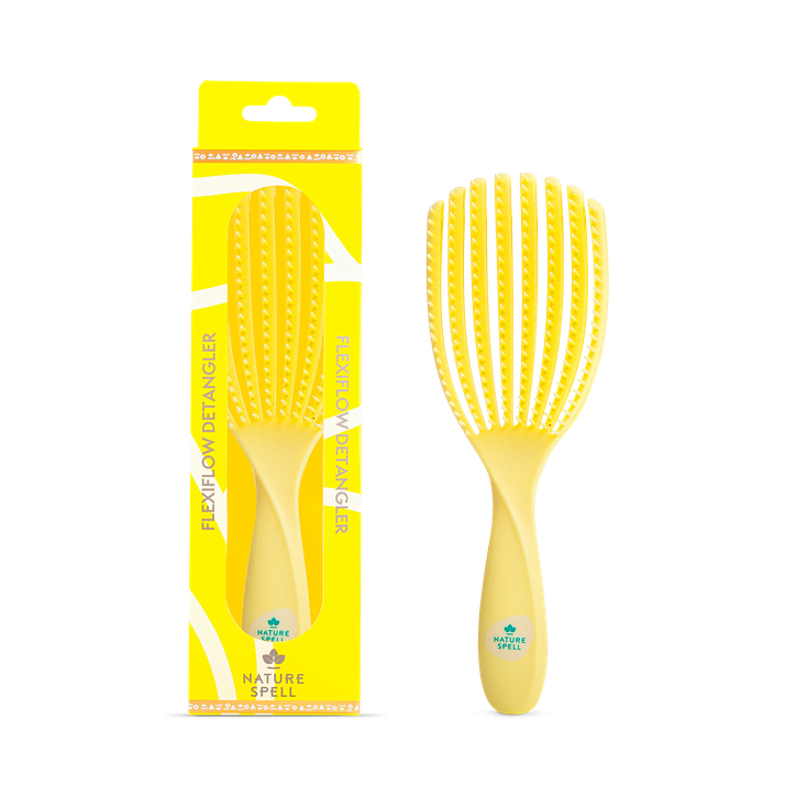 Nature Spell Flexi Flow Detangler Brush- Yellow