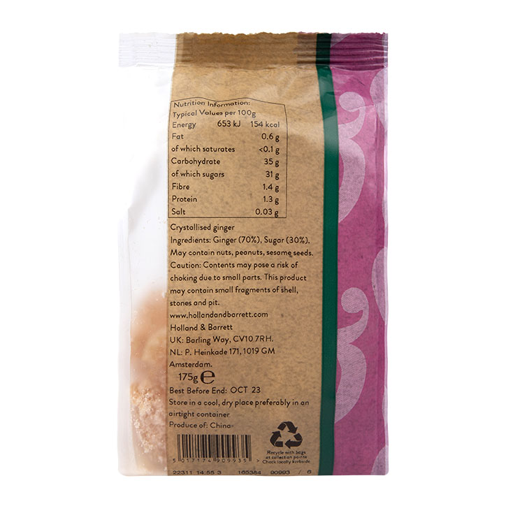 Holland & Barrett Crystallised Ginger 175g image 2