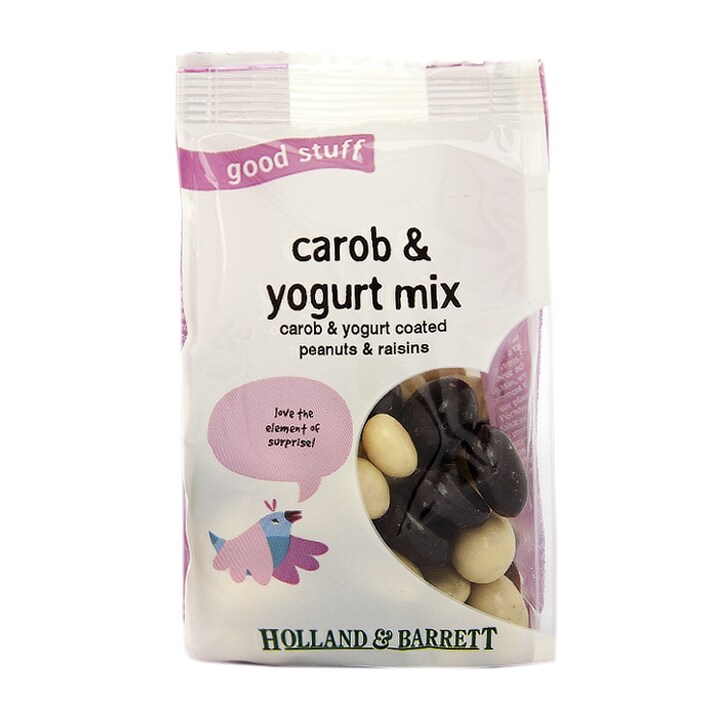 Holland & Barrett Carob & Yogurt Coated Peanuts & Raisins 125g image 1