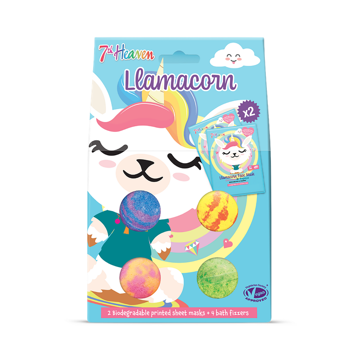 7th Heaven - Llamacorn face mask & fizzer set Llamacorn face mask & fizzer set 1Item