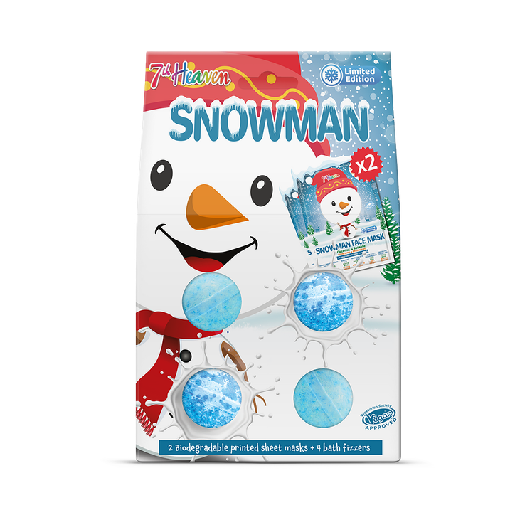 Snowman face mask & fizzer set