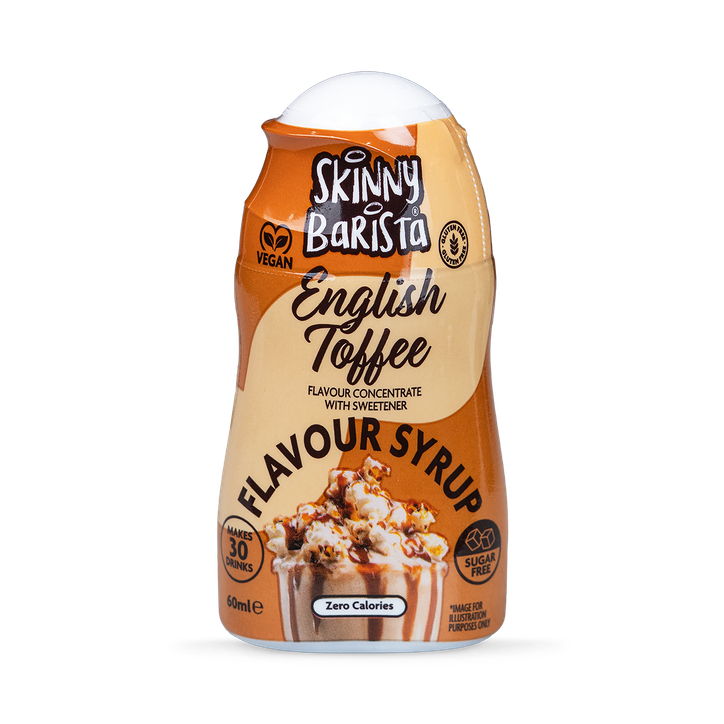 English Toffee Barista Shot Sugar Free Skinny Coffee Syrup - 60ml