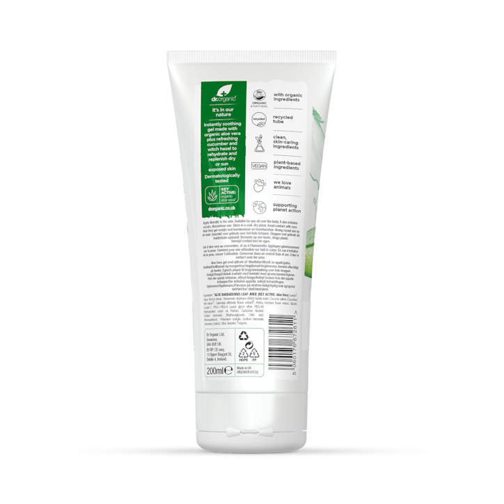 Dr Organic Aloe Vera Gel with Cucumber 200ml image 2