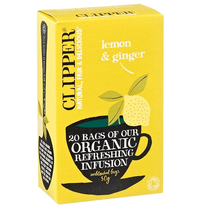 Clipper Organic Infusion Lemon & Ginger Tea Bags image 1