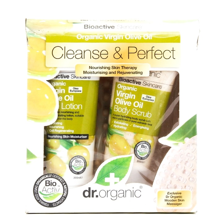 Dr Organic Organic Virgin Olive Oil Cleanse & Perfect Gift Set-1