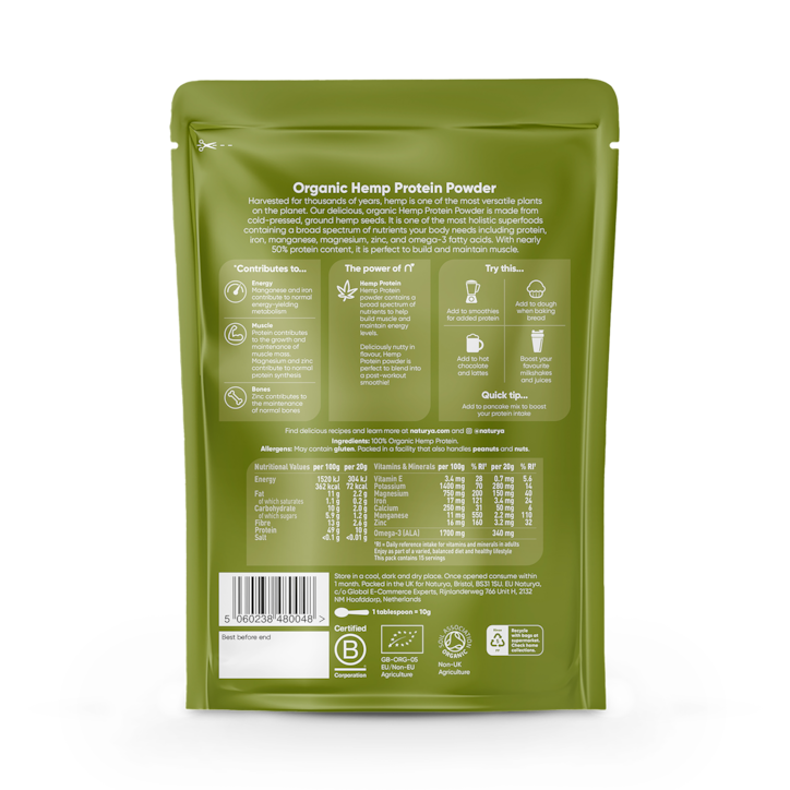 Naturya Organic Hemp Protein Powder 300g image 2