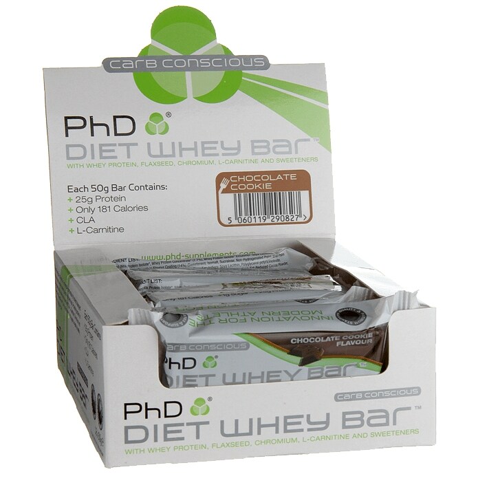 PhD Diet Whey Bar Chocolate Cookie  12 x 50g image 1