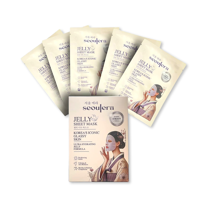 Seoulera Glow Mask – Botanical & Vegan Korean Sheet Mask (Pack of 5) 5Pack image 2