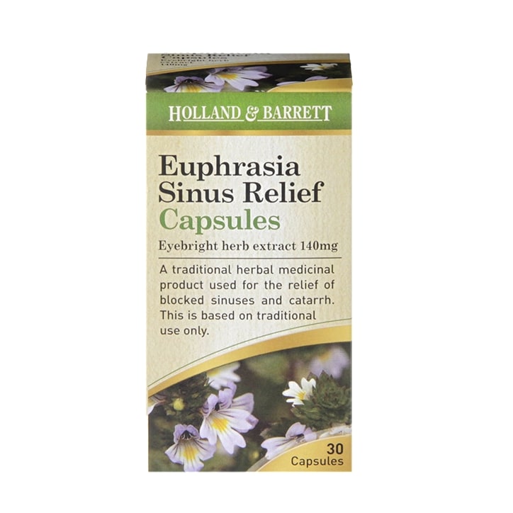 Holland & Barrett Euphrasia Sinus Relief 140mg 30 Capsules-1