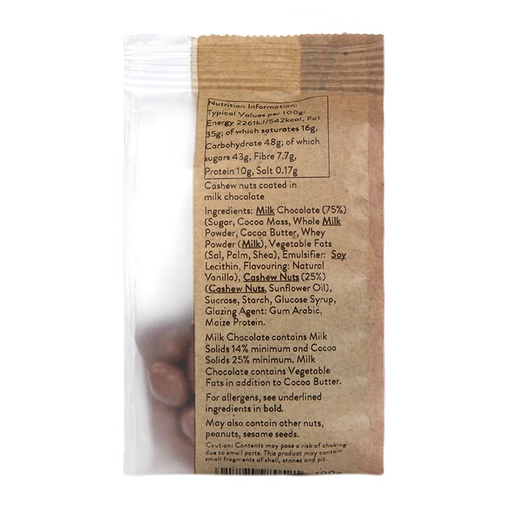 Holland & Barrett Milk Chocolate Cashews 100g image 2