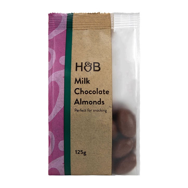 Holland & Barrett Milk Chocolate Almonds 125g image 1