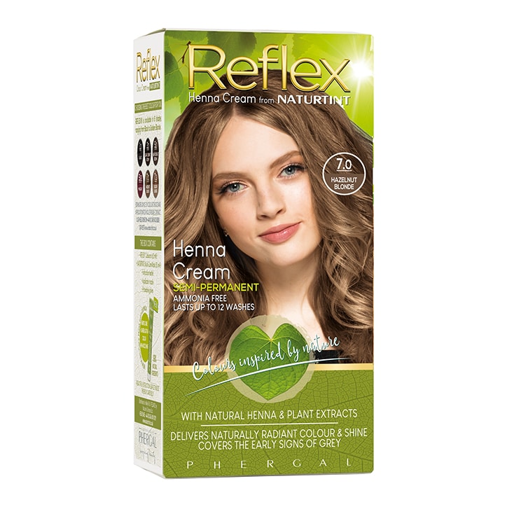 Naturtint Reflex Semi-Permanent Henna Cream Hair Colour 7.0 (Hazelnut Blonde)-1