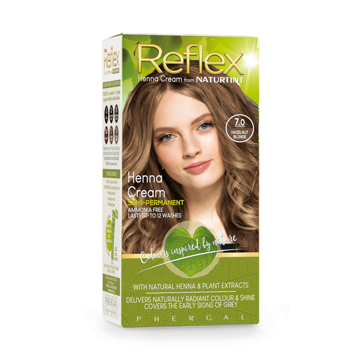 Naturtint Reflex Semi-Permanent Henna Cream Hair Colour 7.0 (Hazelnut Blonde) image 1