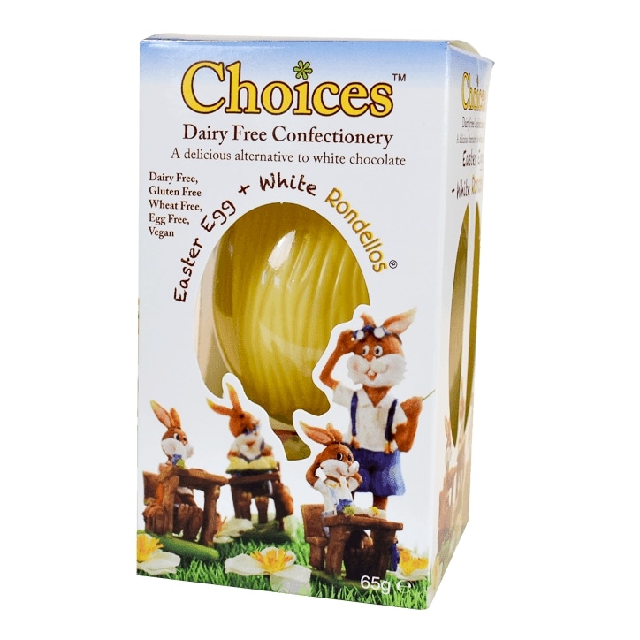 Choices Dairy Free White Chocolate Easter Egg & Buttons 65g