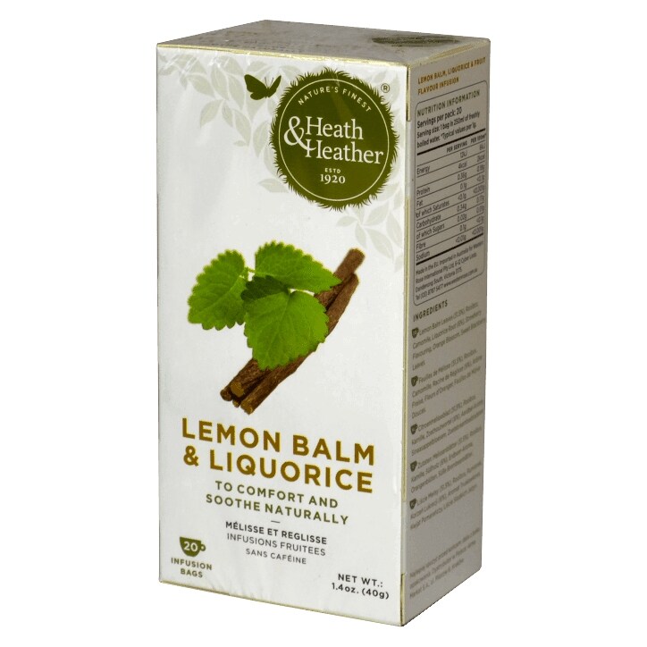 Heath & Heather Lemon Balm & Liquorice 20 Tea Bags
