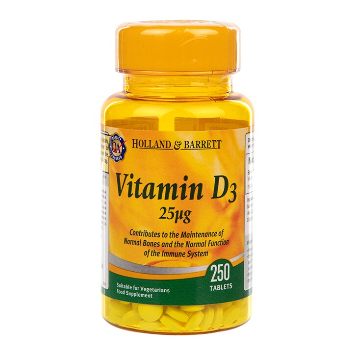 H&B Vitamin D3 Tablets 25ug Holland & Barrett