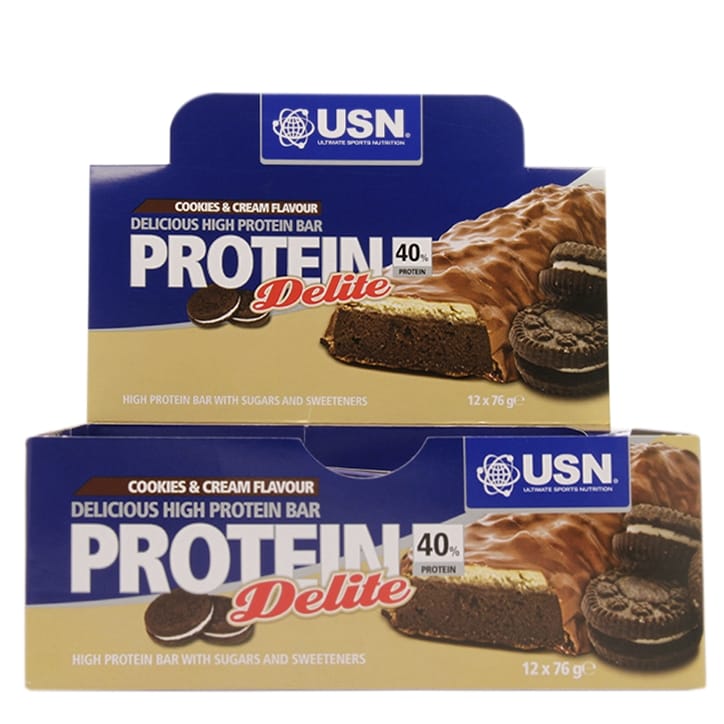 USN Protein Delite Cookies and Cream 12 x 76g-1