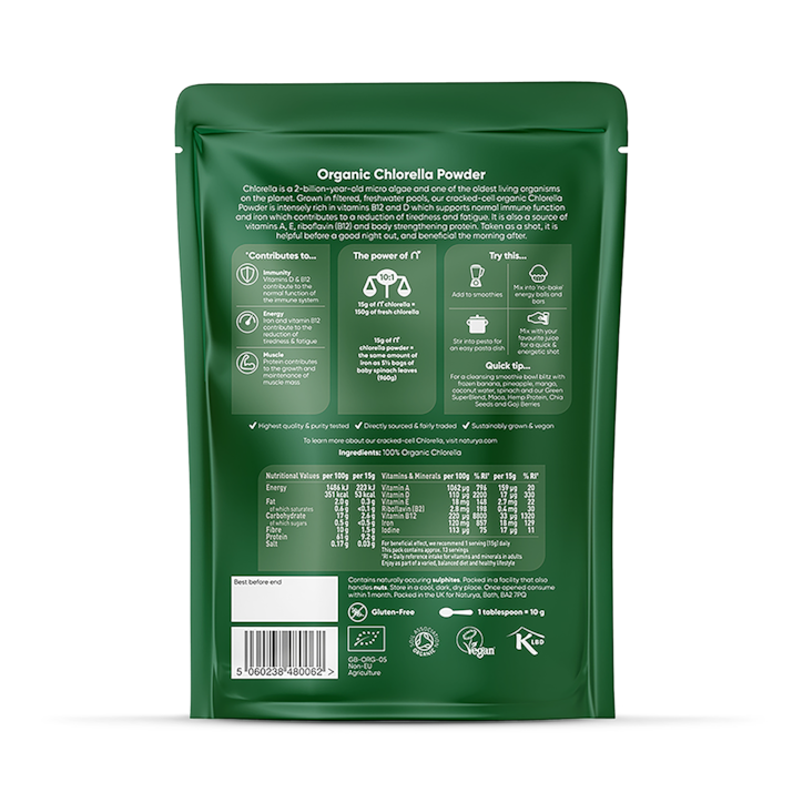 Naturya Organic Chlorella Powder 200g image 2