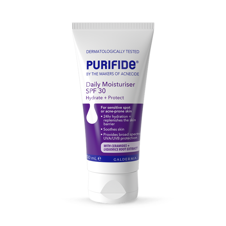 Purifide - by Acnecide Daily Moisturiser UVA + UVB SPF 30, 24 Hour Hydration, - 50ml