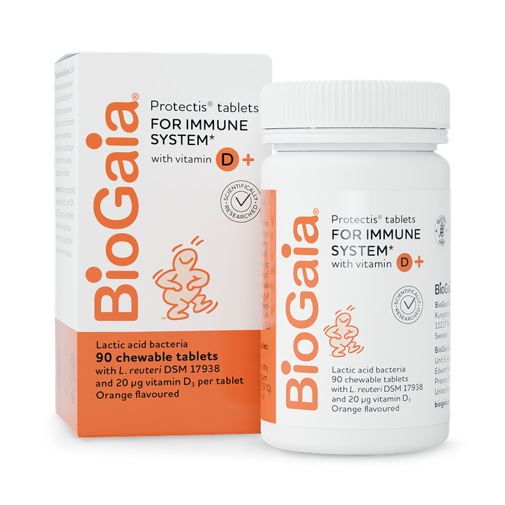 BioGaia Protectis Tablets with Vitamin D3 Orange 20 µg 90 Tablets