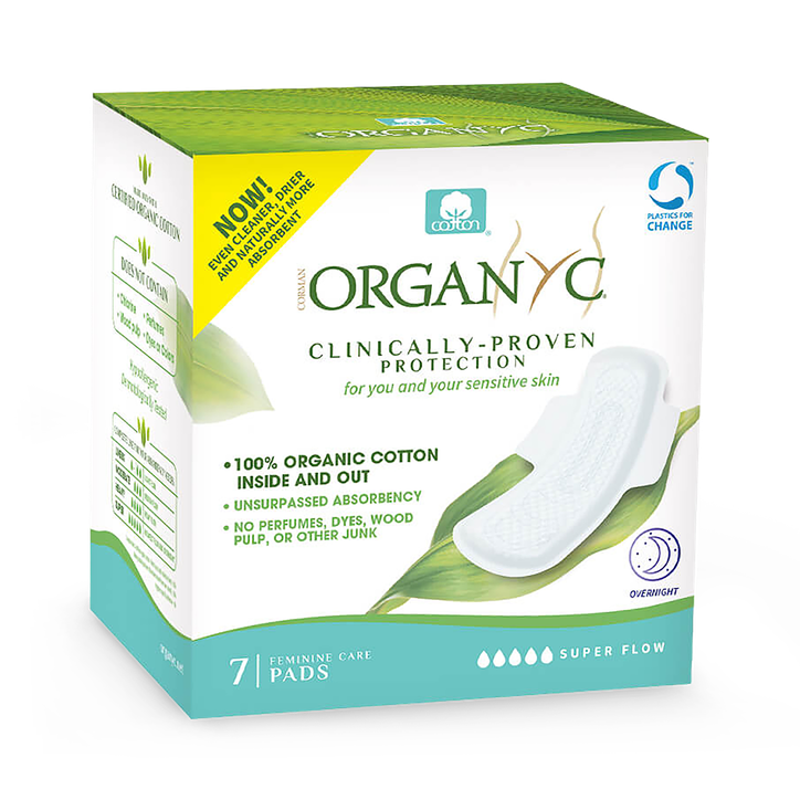 Organyc Overnight Pads 7's