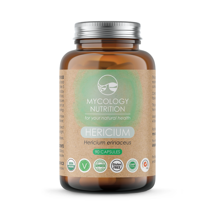 Mycology Nutrition Organic Hericium 450mg Capsules - 90 Capsules