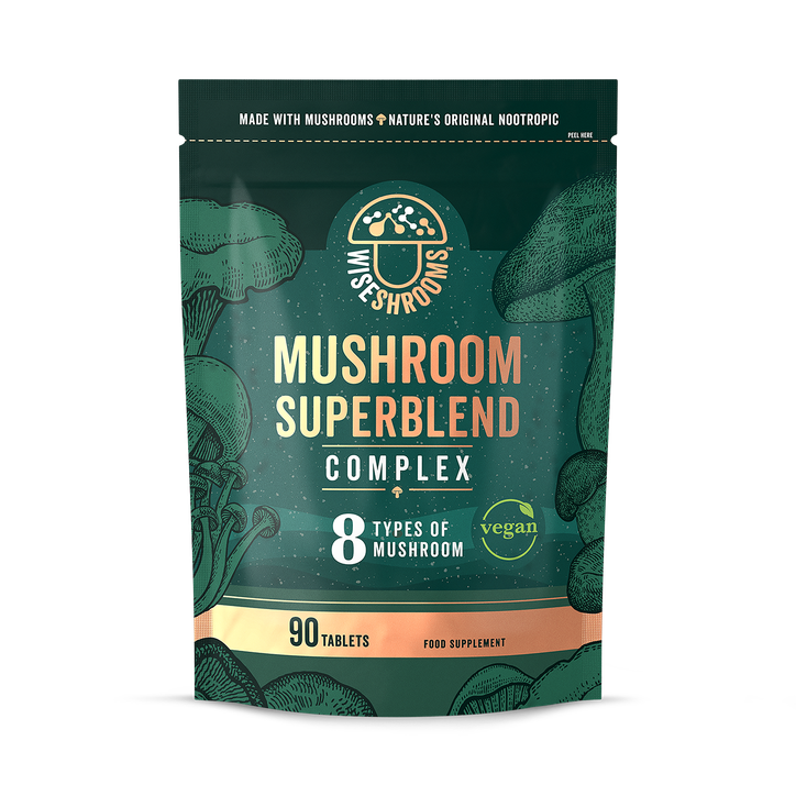 Wiseshrooms Nootropic Mushroom Complex - 90 Vegan Capsules