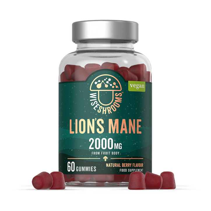 Wiseshrooms Lions Mane 2000mg - Vegan 60 Gummies