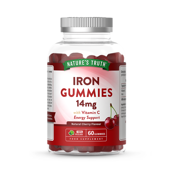 Nature's Truth Iron 14mg 60 Cherry Flavour Vegan Gummies