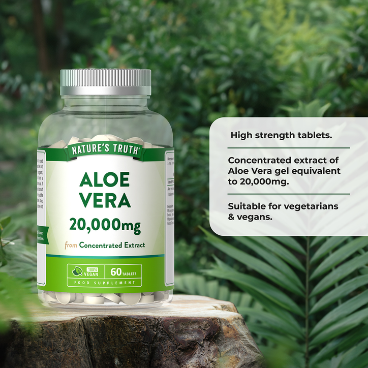 Nature's Truth Aloe Vera 20,000mg 60 Tablets | H&B
