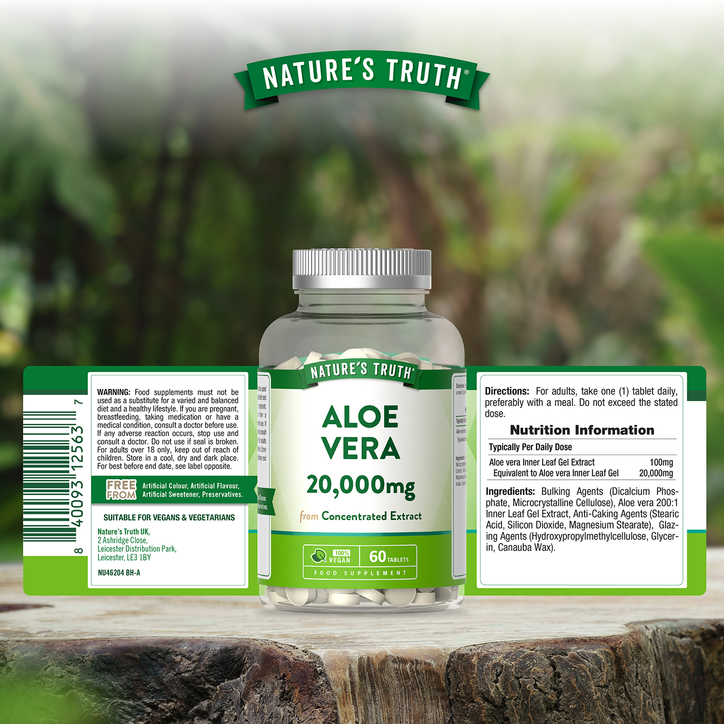 Nature's Truth Aloe Vera 20,000mg 60 Tablets | H&B