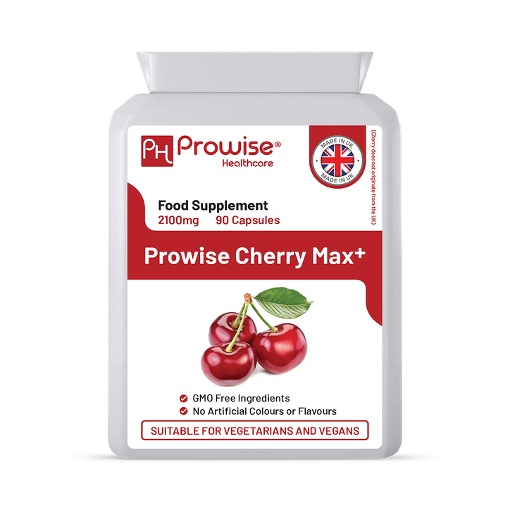 Prowise Healthcare Cherry Max+ 2100mg Montmorency Cherry Added with Black Cherry I 90 Vegan Capsules