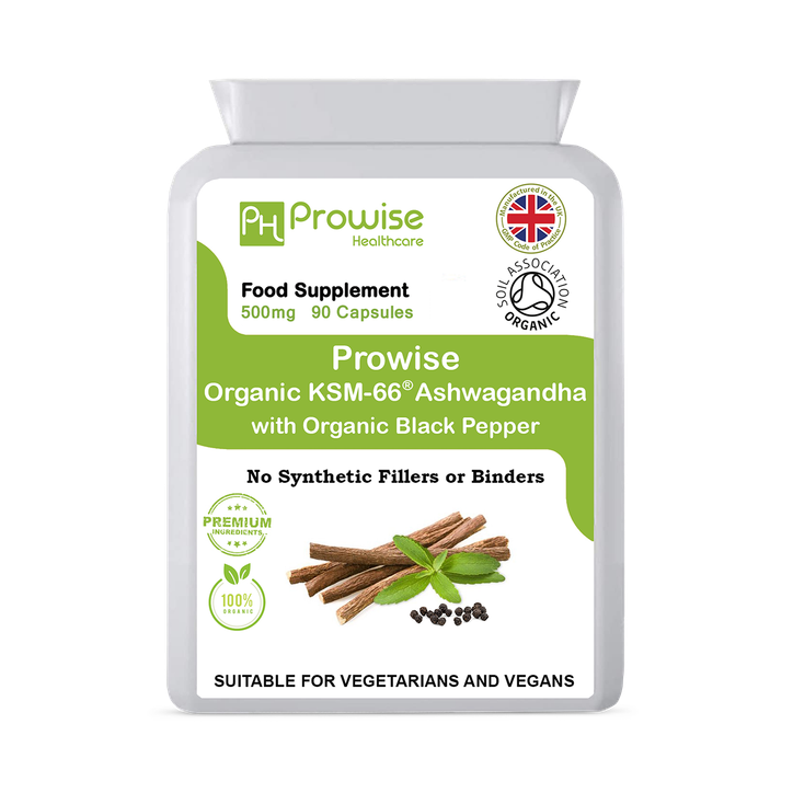 Prowise Healthcare KSM-66 Ashwagandha With Organic Black Pepper 500mg 90 Capsules