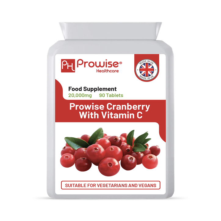 Prowise Healthcare Cranberry Double Strength 20,000mg 90 Tablets With Added Vitamin C