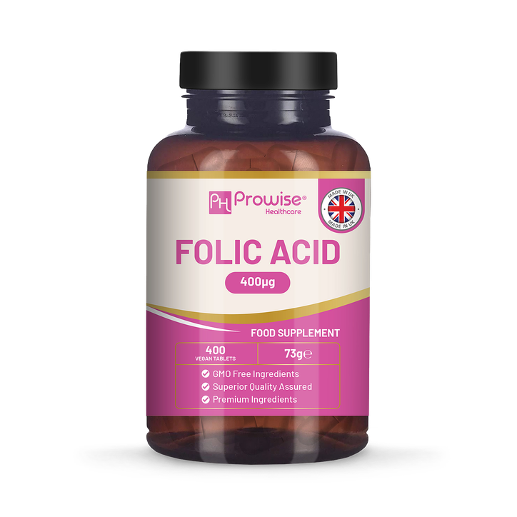 Prowise Healthcare Folic Acid+ 400mcg 400 Vegan Tablets