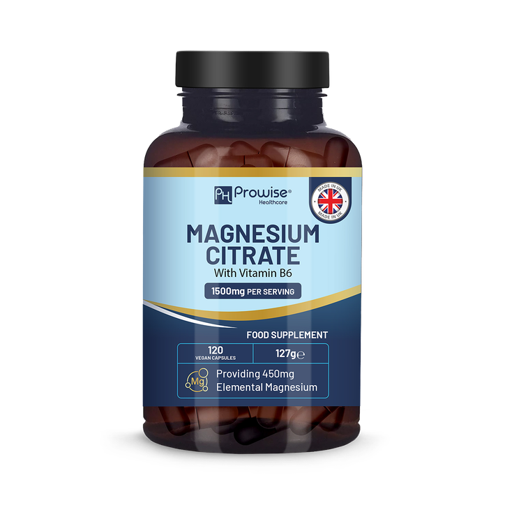 Prowise Healthcare Prowise Magnesium Citrate Capsules 1500mg with Vitamin B6 120 Vegan Tablets
