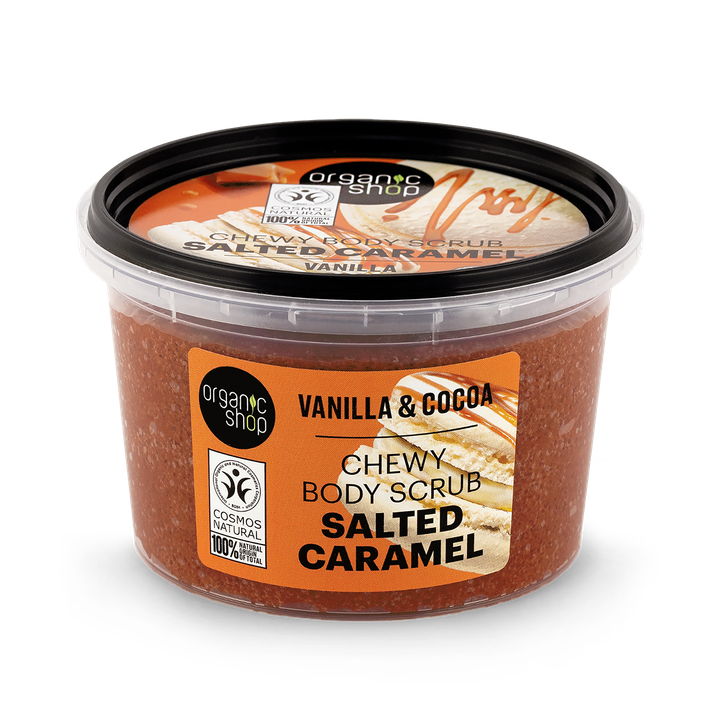 Organic Shop Salted Caramel Chewy Body Scrub Vanilla & Cocoa 250ml